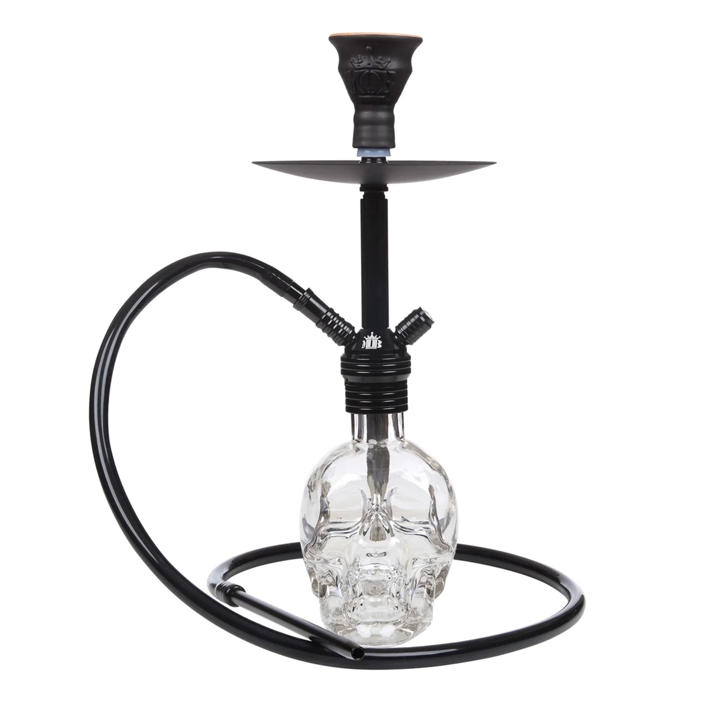 MOB SKULL Hookah 20” 2H - Gold/Black Base