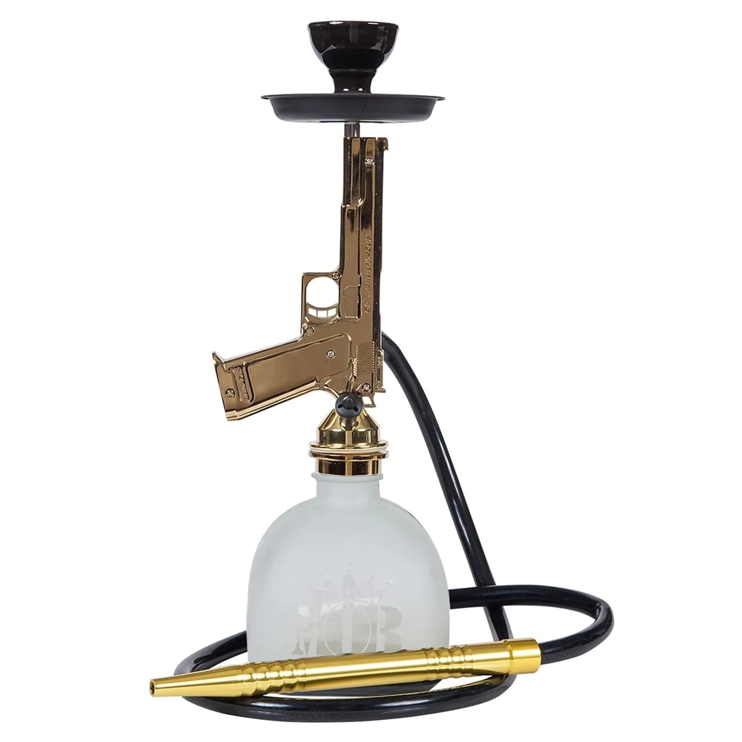 MOB Pistol Hookah 22" Gold